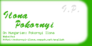 ilona pokornyi business card